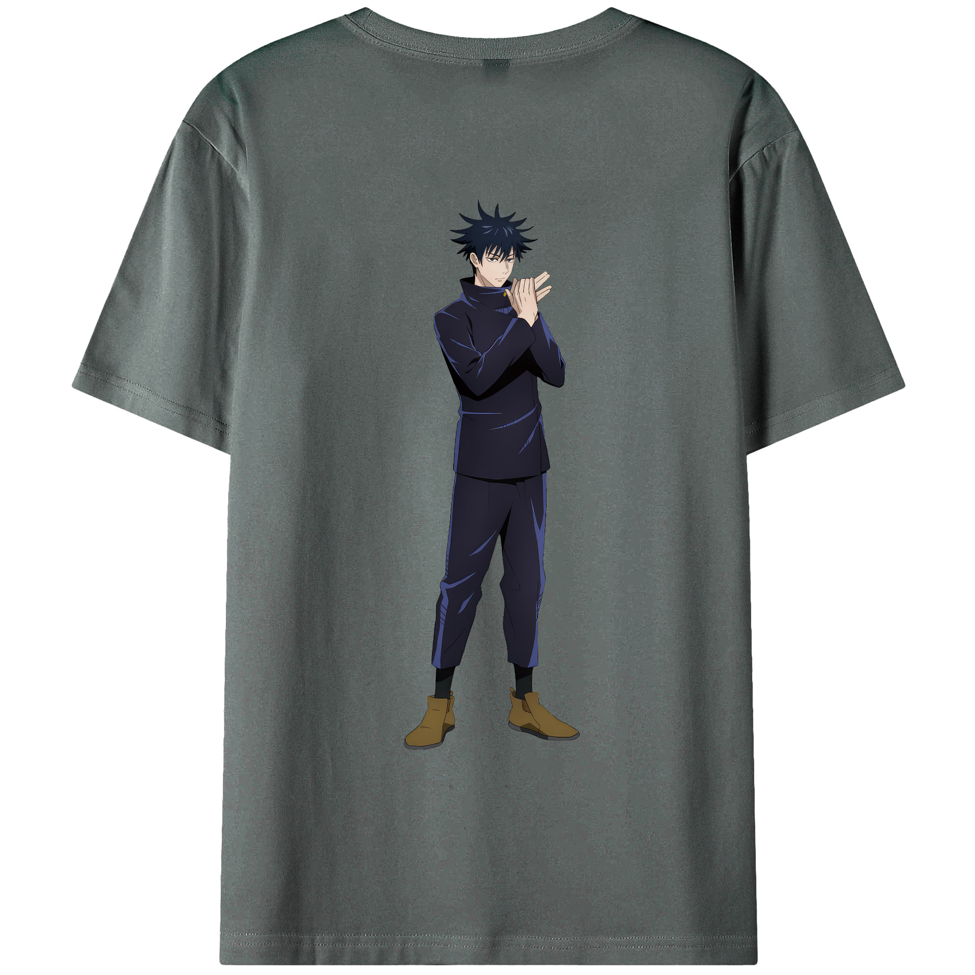 （画像用） 呪術廻戦 Jujutsu Kaisen 綿100％ メンズ半袖Tシャツ（バックプリント） 通気性
